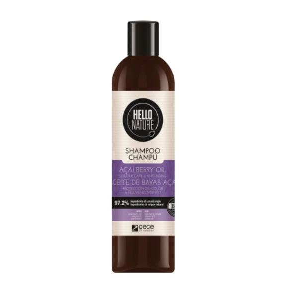 HELLO NATURE  ACAI BERRY OIL  SHAMPOO  300 ML