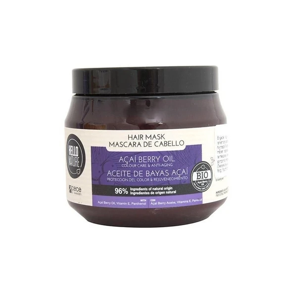 HELLO NATURE ACAI BERRY OIL HAIR  MASK 250 ML