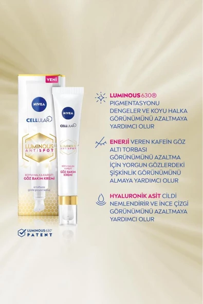 Nivea Cellular Luminous 630 Koyu Halka Karşıtı Göz Bakım Kremi 15 ML - Resim 2