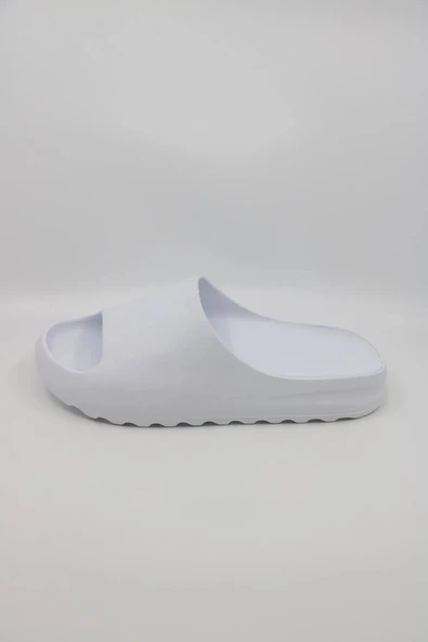 EVA Unisex Kadın Erkek Beyaz Sabo Günlük Rahat Balkon Bahçe Havuz Plaj Terliği - 4