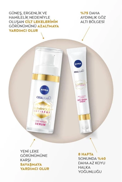 Nivea Cellular Luminous 630 Koyu Halka Karşıtı Göz Bakım Kremi 15 ML - Resim 5