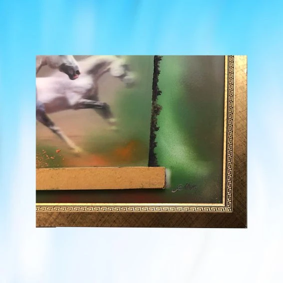 ÖZGÜN ÇALIŞILMIŞ 3 boyutlu At Resimli TABLO 66X44 cm - 2