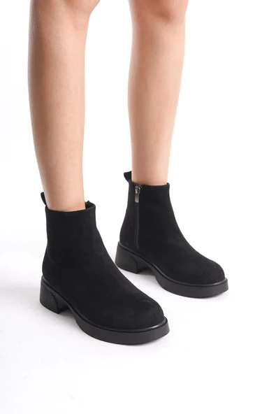 Kadın Mini Bootie Hafif Taban Tam Kalıp Günlük Kışlık Bot Ayakkabı - 11