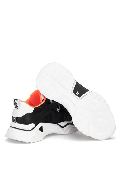 Dark Seer Beyaz Siyah Kadın Sneaker - 4