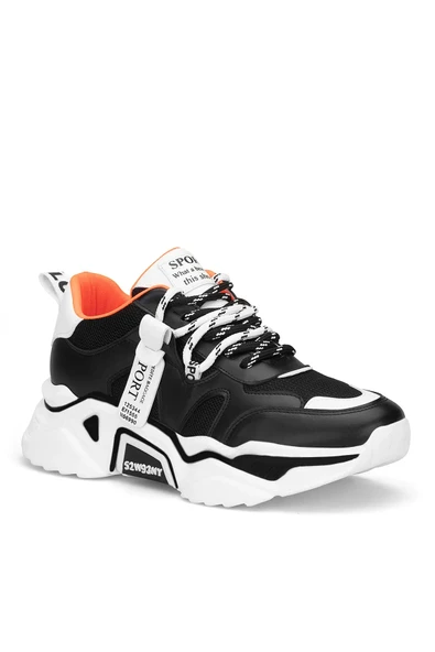 Dark Seer Beyaz Siyah Kadın Sneaker - 2