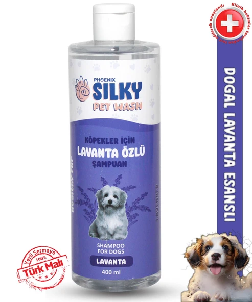 SilkyPetWash - Köpeklere özel Doğal Lavanta Özlü Şampuan - 400ml