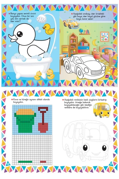 5 - 6 Yaş Anasınıfı Eğlenceli Yarıyıl Tatil Kitabı Seti - Dikkat Geliştirici 10 Kitap - 80 Sayfa - 2