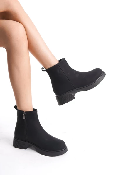 Kadın Mini Bootie Hafif Taban Tam Kalıp Günlük Kışlık Bot Ayakkabı - 5
