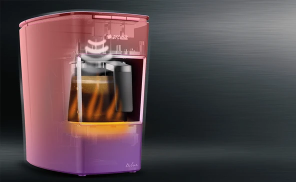 Arçelik K 3300 Mini Telve Kırmızı Türk Kahve Makinesi - Resim 3
