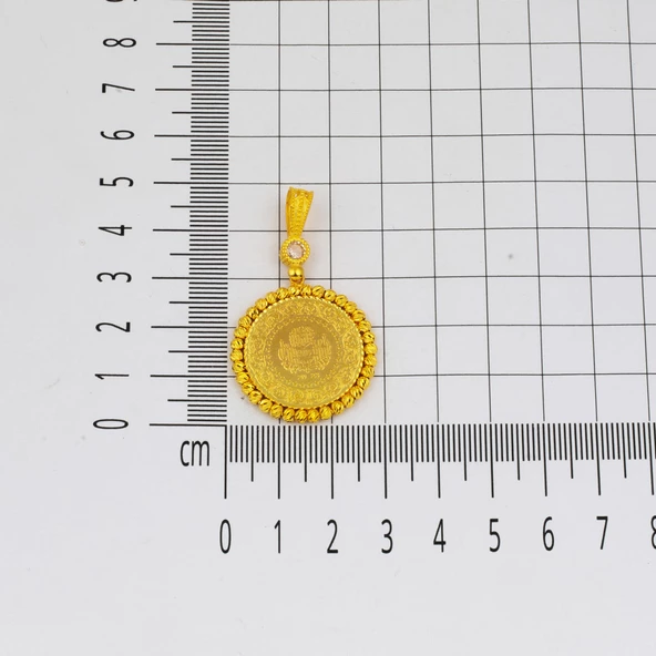 Yarım Altınlı 14 Ayar Dorika Kolye Ucu - Resim 5