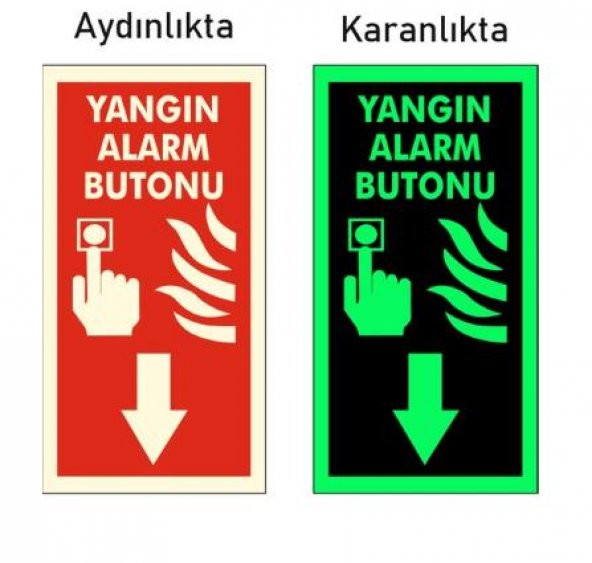 Fosforlu Yangın Alarm Butonu Levhası