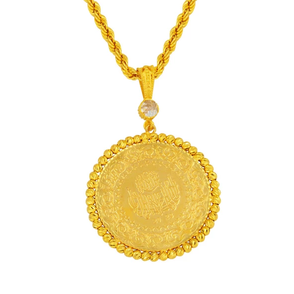 Yarım Altınlı 14 Ayar Dorikalı Kolye ürün görseli 1