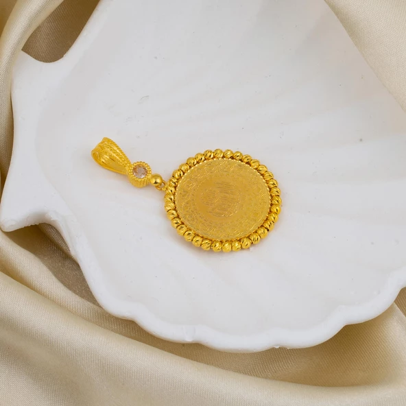 Yarım Altınlı 14 Ayar Dorika Kolye Ucu - Resim 4