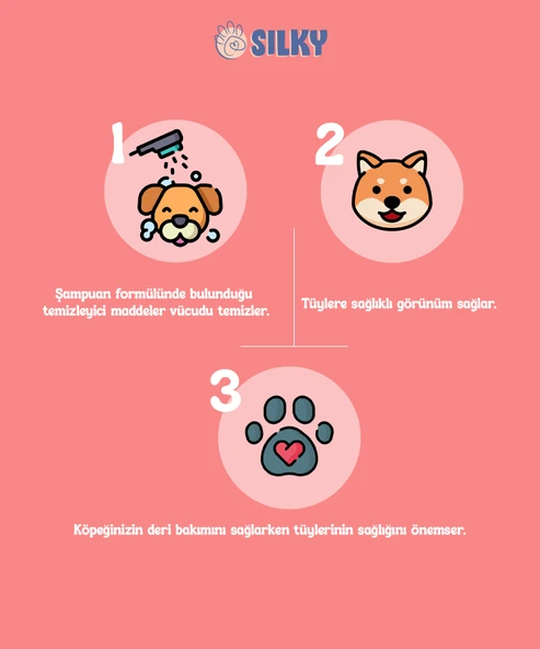 SilkyPetWash - Köpeklere özel Doğal Çilek Özlü Şampuan - 400ml - 2