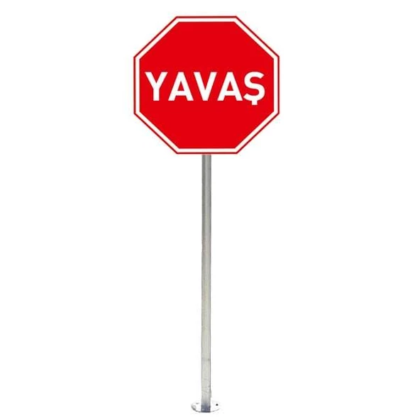 Levha Direği Trafik Levhası Direği Otopark Yol Ayna Direk (2 Metre) Kırmızı - 5