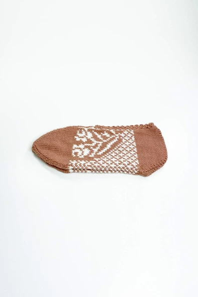 2 Çift El Örgüsü Kışlık Şık Kadın Yün Patik Set 10 - 2