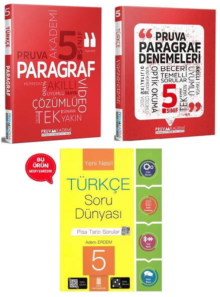 5.Sınıf Pruva Paragraf Soru Bankası +Paragraf Denemeleri (Hediyeli)