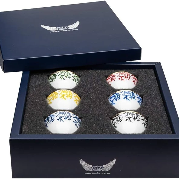 Zm Decor Renkli Mercan Gawa 6'Lı Set - 2