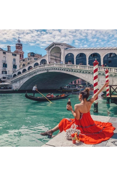 Canvas Venedik Güzeli Sayılarla Boyama Seti Rulo ürün görseli 1