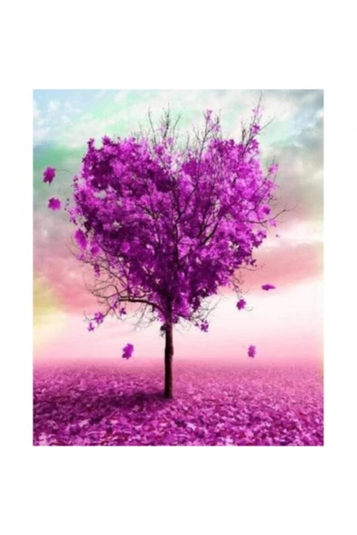 Canvas Aşk Ağacı Sayılarla Boyama Seti Rulo 60 X 75 Cm ürün görseli 1