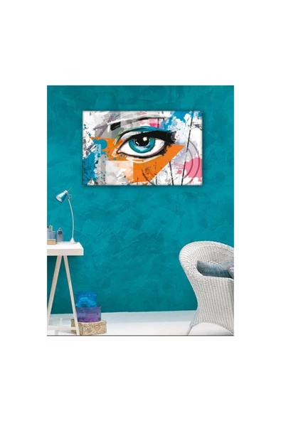 Kanvas Tablo Yağlı Boya Görünümlü Göz 35 x 50 cm ürün görseli