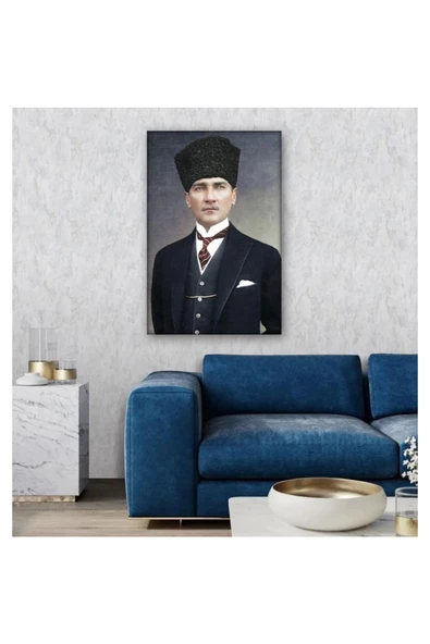 Kanvas Tablo Atatürk (Ofis İşyeriSalon) - 70 x 100 cm ürün görseli 1