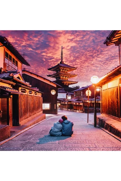 Canvas Çinde Aşk Sayılarla Boyama Seti Rulo ürün görseli 1