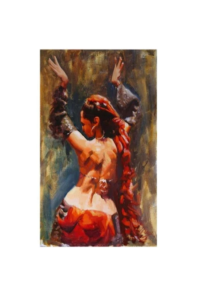 Canvas Mistik Dans Sayılarla Boyama Seti  Kasnaklı 50 x 65 cm ürün görseli 1