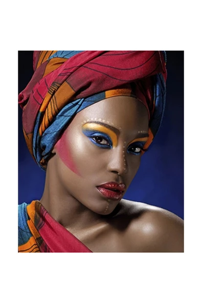 Canvas Afrika Makyajı Sayılarla Boyama Seti Rulo ürün görseli 1