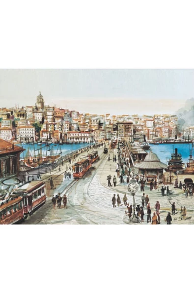 Canvas Eski İstanbul Sayılarla Boyama Seti Rulo