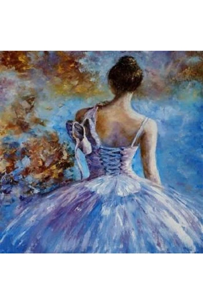 Canvas Balerinin Gidişi Sayılarla Boyama Seti  Rulo ürün görseli 1
