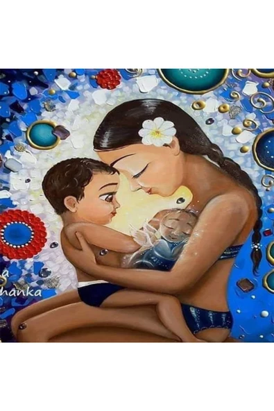 Canvas Anne Aşkı Sayılarla Boyama Seti Rulo ürün görseli 1