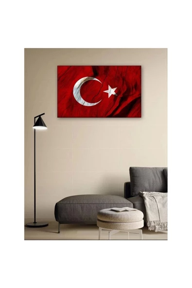 Kanvas Tablo Türk Bayrağı (Ay Yıldız)
