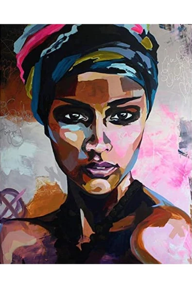 Canvas Afrika Hisleri Sayılarla Boyama SetiRulo