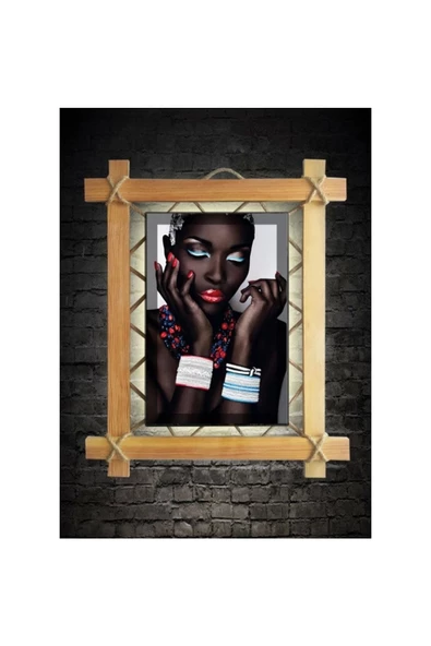 Kanvas Tablo Ledli Afrikalı Kadın 4 ürün görseli 1