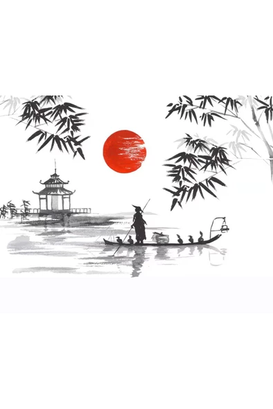 Canvas Japon Günlüğü Sayılarla Boyama Seti  Rulo ürün görseli 1