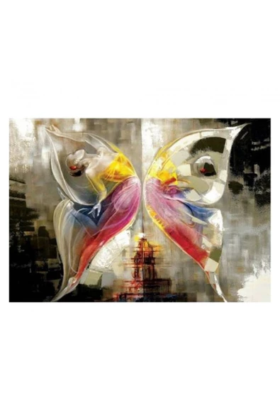 Canvas Kelebek Işıltısı Sayılarla Boyama Seti Rulo ürün görseli 1