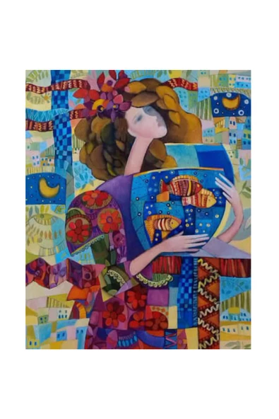 Canvas Kadınların İç Dünyası Sayılarla Boyama Seti Rulo ürün görseli 1