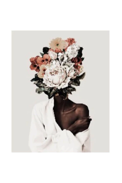 Canvas Çiçek Kadın 33 Sayılarla Boyama Seti  Kasnaklı 100 x 140 cm ürün görseli