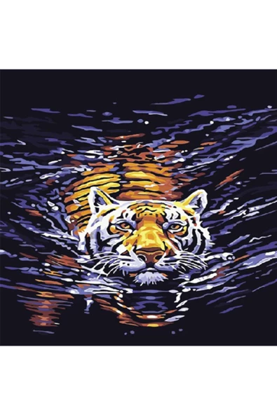 Yüzen Kaplan Sayılarla Boyama Seti ürün görseli 1