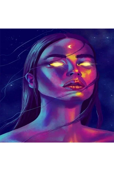 Canvas Ay Tanrıcasi Sayılarla Boyama Seti Rulo 90 X 110 Cm