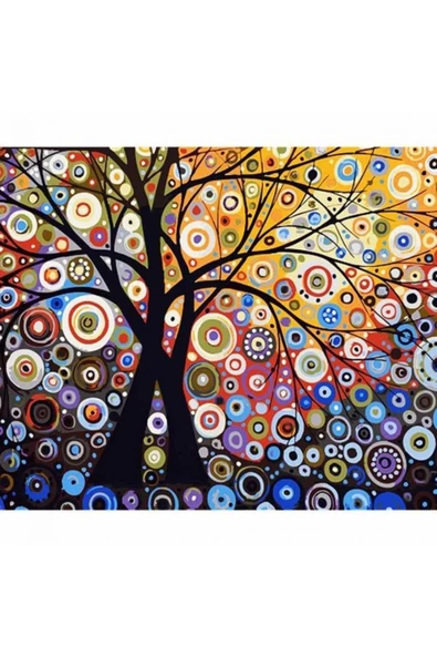 Canvas Mitoloji ve Ağaç Sayılarla Boyama Seti Rulo ürün görseli 1