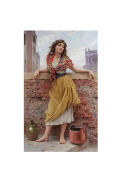 Canvas Köylü Güzeli Sayılarla Boyama Seti  Kasnaklı ürün görseli 1