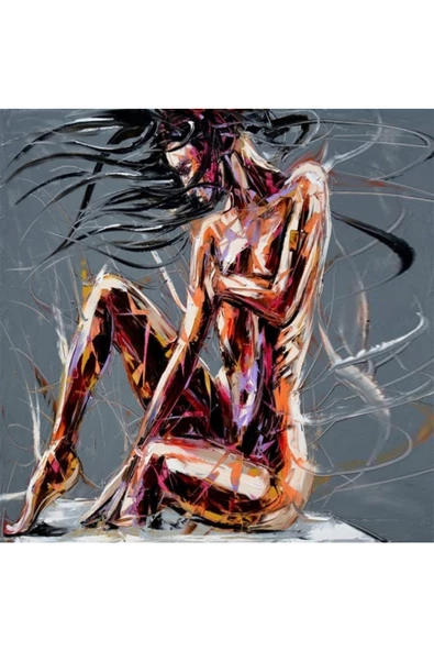 Canvas Renkli Duruş Sayılarla Boyama Seti  Kasnaklı 100 x 140 cm ürün görseli 1