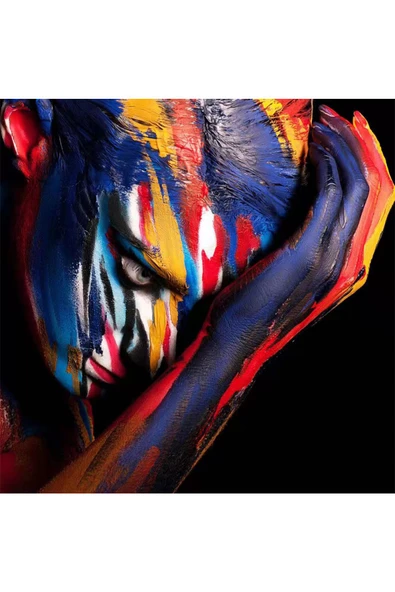 Canvas Renkli Güzel Sayılarla Boyama Seti   Kasnaklı 90 x 110 cm ürün görseli 1