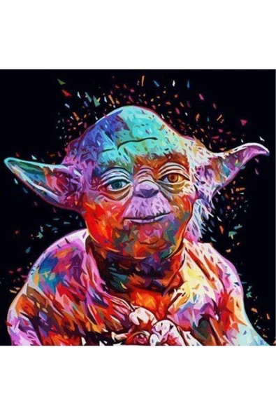 Canvas Starwars Yoda Sayılarla Boyama Seti Rulo 50 X 65 Cm ürün görseli 1