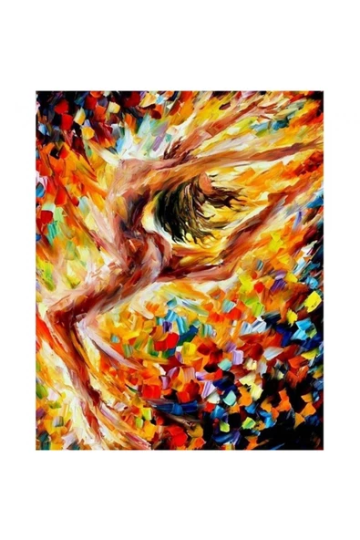 Canvas Gizemli Dans Sayılarla Boyama Seti  Kasnaklı 90 x 110 cm ürün görseli 1