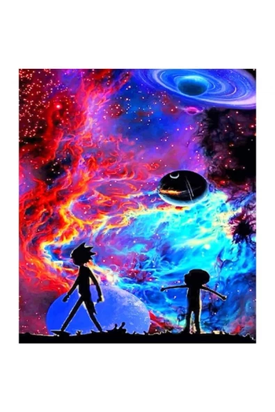 Canvas Rick ve Morty Sayılarla Boyama Seti Rulo - 1