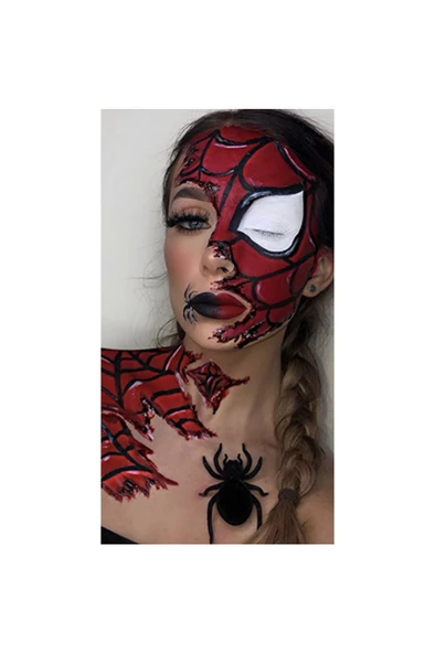 Canvas Örümcekli Kadın Sayılarla Boyama Seti Rulo ürün görseli 1