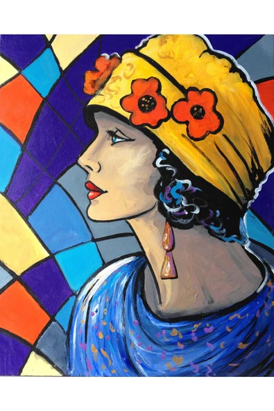 Canvas Sarı Şapkalı Sayılarla Boyama Seti  Rulo ürün görseli 1